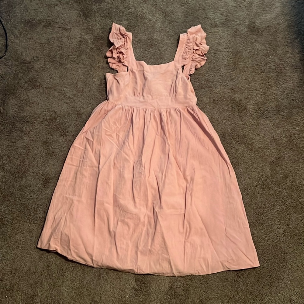 Pink open back dress